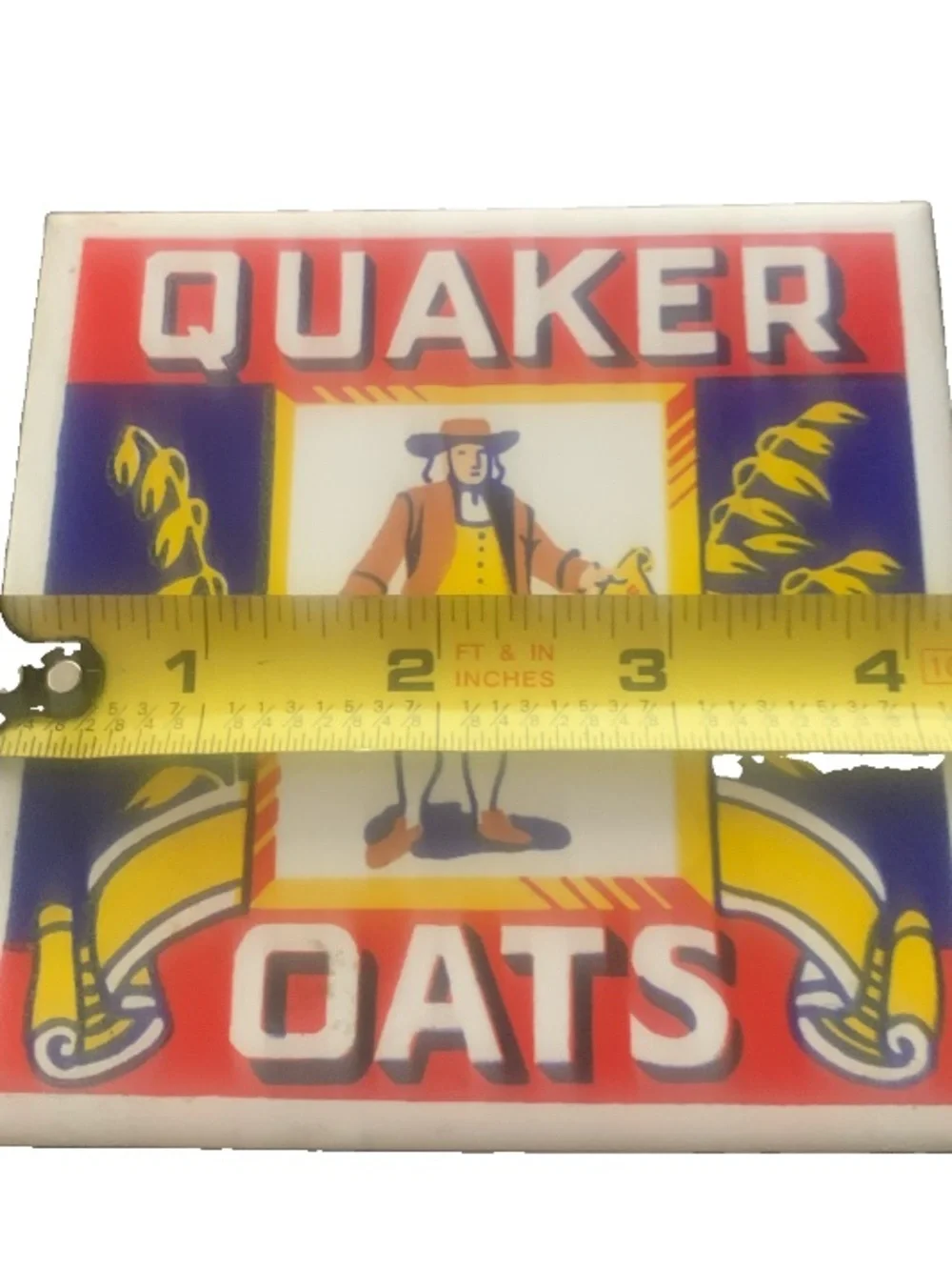 Vintage Quaker Oats 1983 Ceramic Tile Coaster Trivet